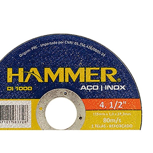 Disco Sped/Inox Hammer 4.1/2X7/8X1.0 - Kit C/10 Unidades
