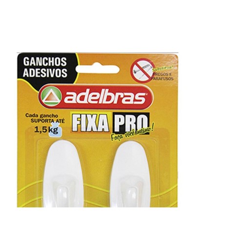 Gancho Adesivo Adelbras 1,5Kg Cart C/2