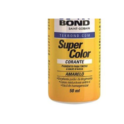 Corante Tekbond Amarelo 50Ml - Kit C/12 Unidades