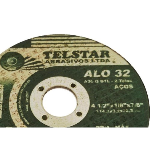 Disco Ferro Telstar  4.1/2 X 1/8 X 7/8  301207 - Kit C/10