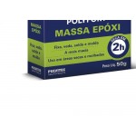 Adesivo Epoxi Massa Polyfort 50Gr Pulvitec  Da004 - Kit C/12