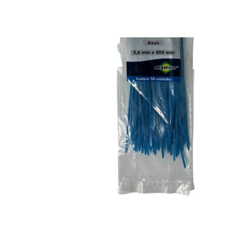 Abracadeira Nylon Brasfort Azul 3,6X300 50 Pecas  7305