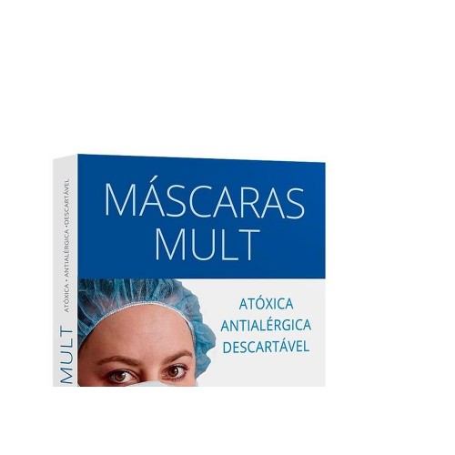 Mascara Protecao Descartavel Branca Mult Tnt Tripla Face   7899414661371 - Kit C/50