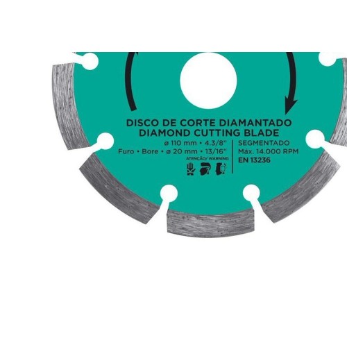 Disco Diamantado Cortag Eco Segmentado 110Mm Agua/Seco  61699