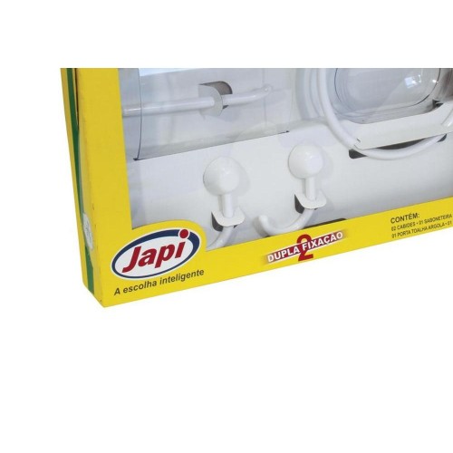 Acessorio Wc Japi Samba Fit Branco Kit Com 5 Pecas  Jksbf