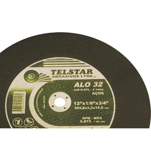 Disco Ferro Telstar 12 X 1/8 X 3/4 2 Telas  301219 - Kit C/5