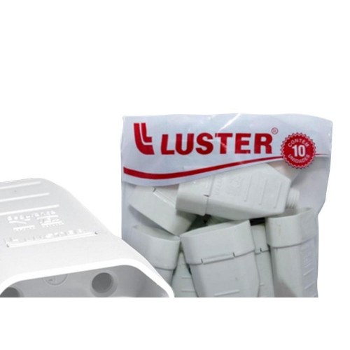 Pino Femea Luster 2 Polos 10A. Branco 2077 - Kit C/10 Peças