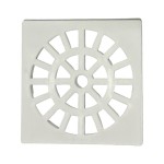 Grelha Plastica Quadrada Branca Herc 10X10Cm - 2289 - Kit C/6 Peças