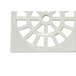 Grelha Plastica Quadrada Branca Herc 10X10Cm - 2289 - Kit C/6 Peças