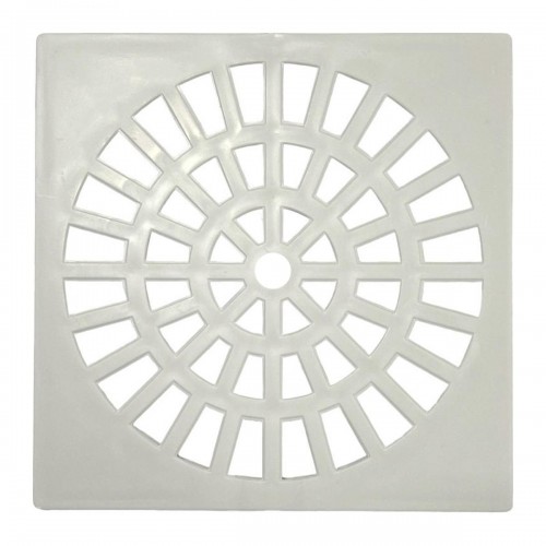 Grelha Plastica Quadrada Branca Herc 15X15Cm - 2284 - Kit C/6 Peças