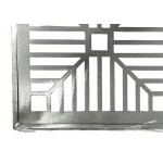 Grelha De Aluminio Com Porta Grelha Quadrada 25X25Cm