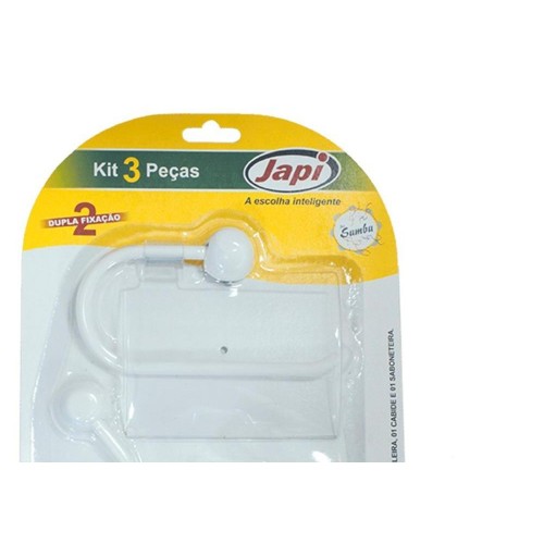 Acessorio Wc Japi Samba Kit Com 3 Pecas Branco