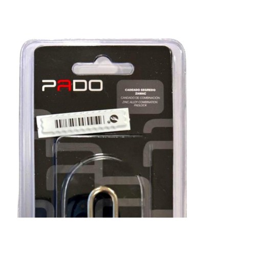 Cadeado Para Mala Pado 3 Segredos Zamac 25Mm Preto - 5202161