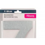 Numero Residencial Atlas Escovado 6Cm Nº 7