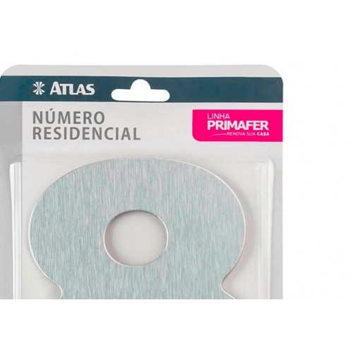 Numero Residencial Atlas Escovado 6Cm Nº 8