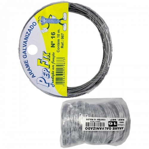 Arame Galvanizado Pepfix No.16 Rolinho 10M Com 10 Pecas