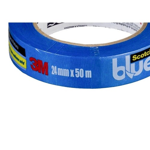 Fita Crepe 3M Blue Tape 2090 Azul 24Mm X 50M