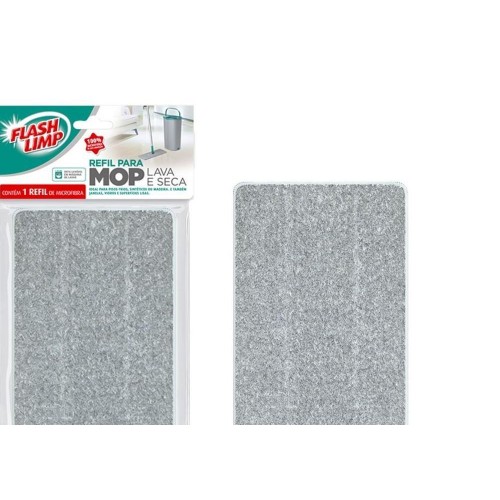 Refil Para Mop Flash Limp Lava E Seca Pano De Microfibra - Rmop7740