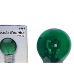 Lampada Colorida Brasfort 15Wx127V. Verde - Kit C/25 Peças