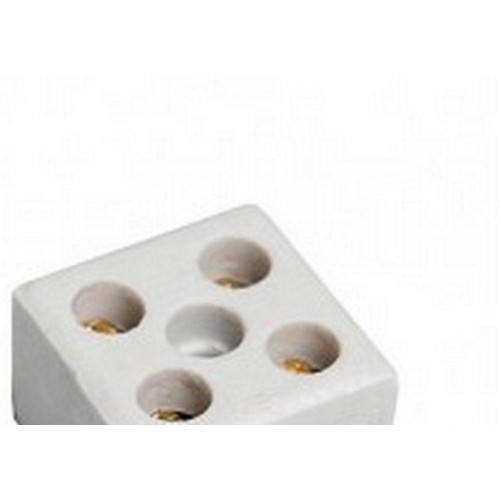 Conector Porcelana Foxlux 2 Polos 16Mm - Kit C/10 Peca