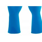 Luva Borracha Mucambo Azul Pro 137 Lisa Antiderrapante - 6-P - Kit C/10 Pares