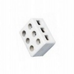 Conector Porcelana Foxlux 3 Polos 10Mm