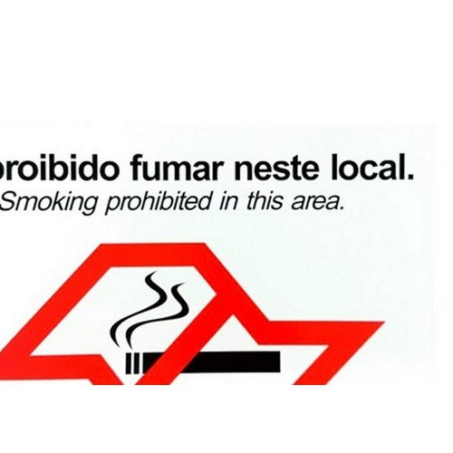 Placa Look 20X25Cm (Proibido Fumar Conforme Lei) - Kit C/5 Peças