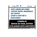 Placa Look 15X20Cm (Sanitario Masculino Educativo) - Kit C/5 Peças