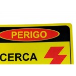Placa Look 15X20Cm (Cerca Eletrica) - Kit C/5 Peças