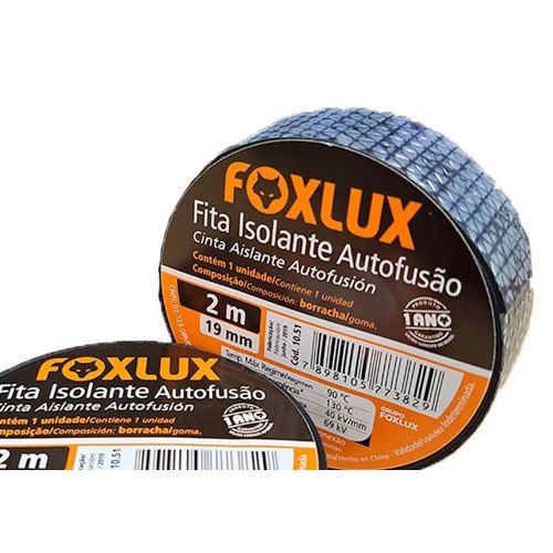 Fita Isolante Alta Tensao Foxlux Auto Fusao 19Mm X 2M - Kit C/10 Peca