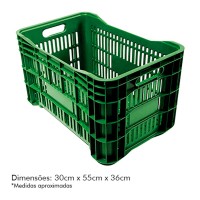 Caixa Plastica P/Mercado Verde Plastand