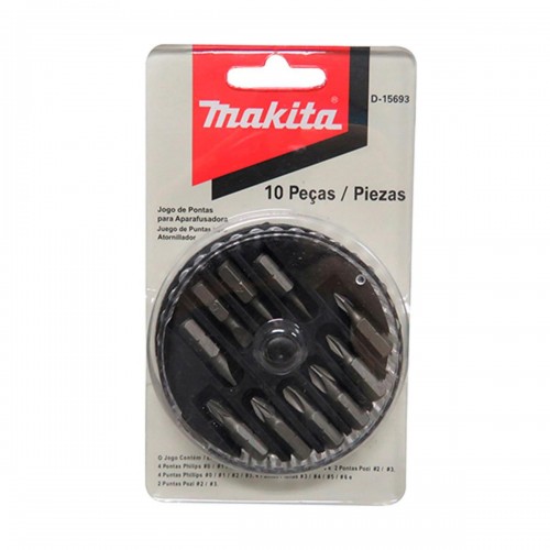 Jogo Ponteira Makita 10Pc Fenda/Phillips