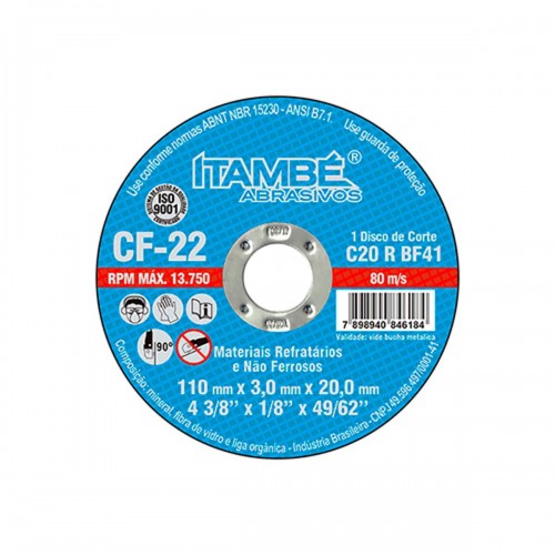 Disco Corte Itambe Refr 4.3/8X20 Cf22