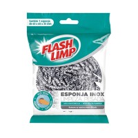 Esponja Limpeza Pesada Flashlimp 1409 - Kit C/10 Unidades