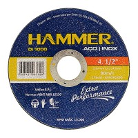 Disco Sped/Inox Hammer 4.1/2X7/8X1.0 - Kit C/10 Unidades