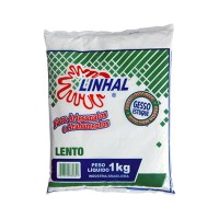 Gesso Branco Lento Linhal 1Kg - Kit C/20 Saco