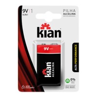 Pilha Alcalina Kian Bateria 9V