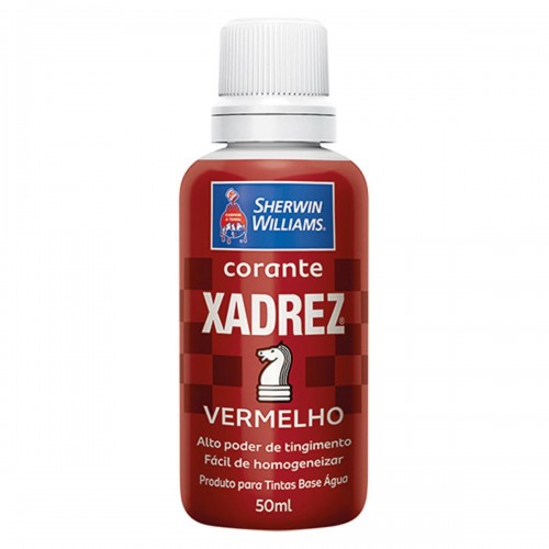 Corante Xadrez 50Ml Vermelho - Kit C/12 Unidades