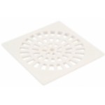Grelha Plastica Herc Quadrada Branca Com Caixilho 15  295 - Kit C/6