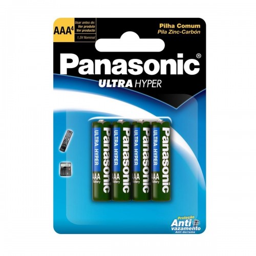 Pilha Panasonic Palito Aaa  Cartela 4 Pecas  R03Ual/4B400