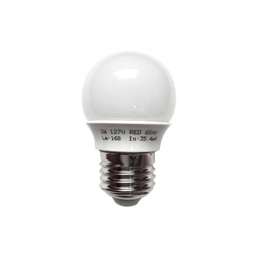 Lampada Led Bolinha Ecolume E27 2W X 127V Vermelha  27170