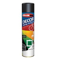 Spray Colorgin Decor Preto Fosco 360Ml   8711