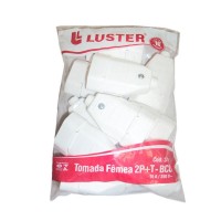 Pino Femea 2 Polos+Terra Luster Branco   2079 - Kit C/10