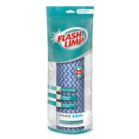 Pano Limpeza Flashlimp Mult Azul Rolo Com 25Pecas  Flp4571