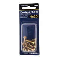 Cartela Parafuso Chipboard Brasfort Cabeca Chata Philips 4,0X20 Cartela Com 15 Pecas  7694