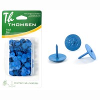 Percevejo Thomsen Azul Cartela Com 50 Pecas  Pc-024