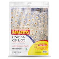 Cortina Para Box Perfetto Estampada Transparente 1,38 X 2,00M  0377