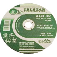 Disco Ferro Telstar 07 X 1/8 X 7/8 2 Telas  301210 - Kit C/10