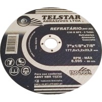 Disco Refratario Telstar  7 X 1/8 X 7/8 2 Telas  302210 - Kit C/10