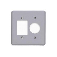 Placa Conjunto Ilumi Cinza 4X4 - 3 Interruptores + 1Tomada Redonda - Kit C/10 Peças